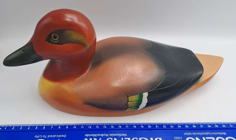 Knysna Feathers Gallery -Limited Edition No 1308 of 2000 GREENWINGED TEAL Hand Crafted and Painted