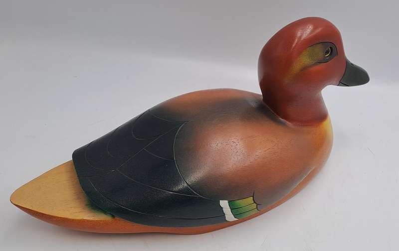 Knysna Feathers Gallery -Limited Edition No 1308 of 2000 GREENWINGED TEAL Hand Crafted and Painted