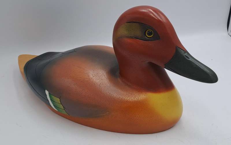 Knysna Feathers Gallery -Limited Edition No 1308 of 2000 GREENWINGED TEAL Hand Crafted and Painted