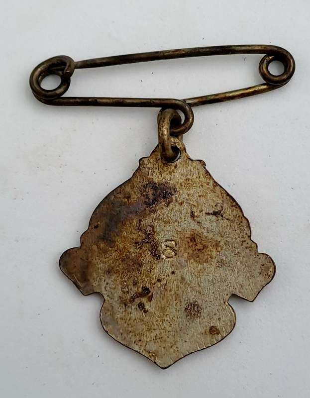 Vintage 1936 Johannesburg Pony& Galloway CLUB No 8 Badge -Brass & Enamel