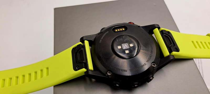 Pre-Owned Garmin Fenix 5 Plus Sapphire Edition Black with green band -Boxed