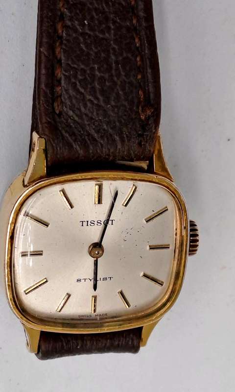Vintage Gold Plated Swiss Ladies Tissot Stylist watch -working