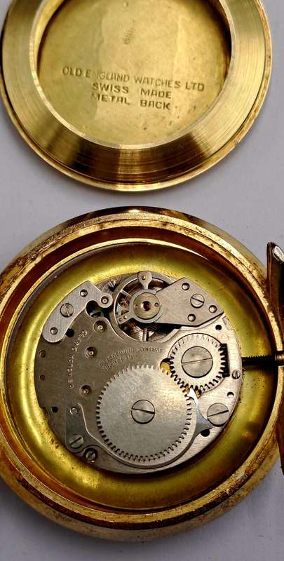 Rare Find!!! 2 x 1960's Swiss Made Old England Black Bezel Watches for repairs by CLARO Watch SA.