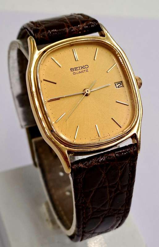Pre-Owned Gold Tone Seiko Quartz watch -Working