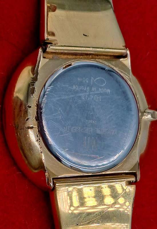Pre-owned Ladies Michel Herbelin Paris rolled gold watch in Box with Booklet used condition
