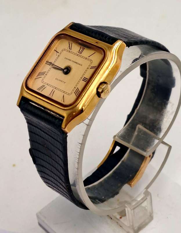 Vintage Swiss Made Gold Plated Girard Perregaux Quartz watch 4086 -MOVEMENT FAULTY