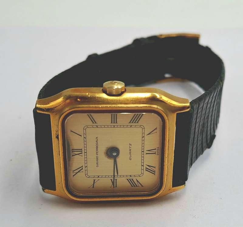 Vintage Swiss Made Gold Plated Girard Perregaux Quartz watch 4086 -MOVEMENT FAULTY