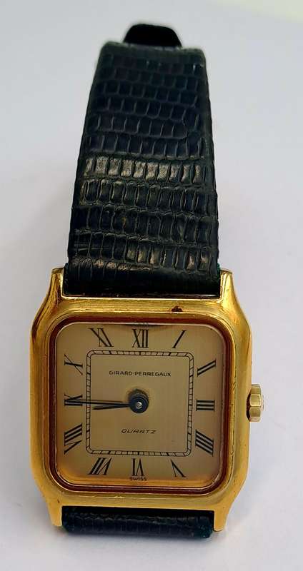 Vintage Swiss Made Gold Plated Girard Perregaux Quartz watch 4086 -MOVEMENT FAULTY