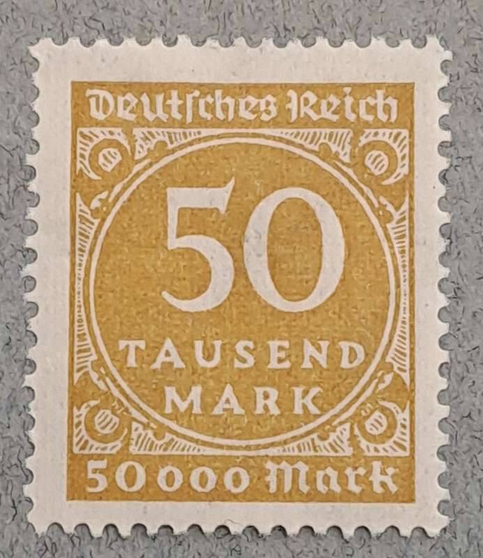 1923 Germany Deutsches Reich 50 Tausend Mark Stamp-Hyper Inflation -Unused