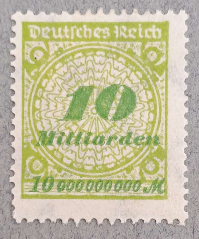 1923 Germany Deutsches Reich 10 Milliarde Mark Stamp-Hyper Inflation -Unused