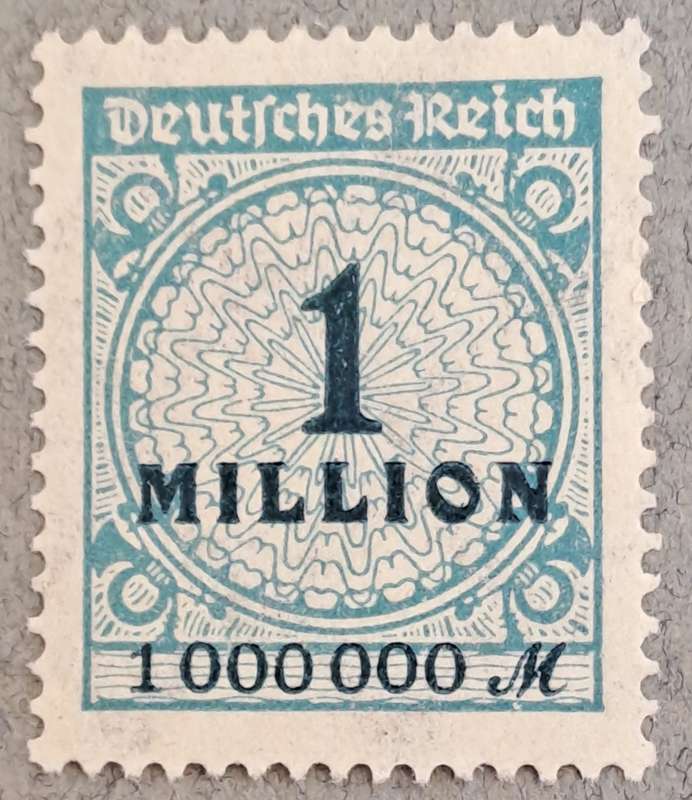 1923 Germany Deutsches Reich 1 Millionen Mark Stamp-Hyper Inflation -Unused