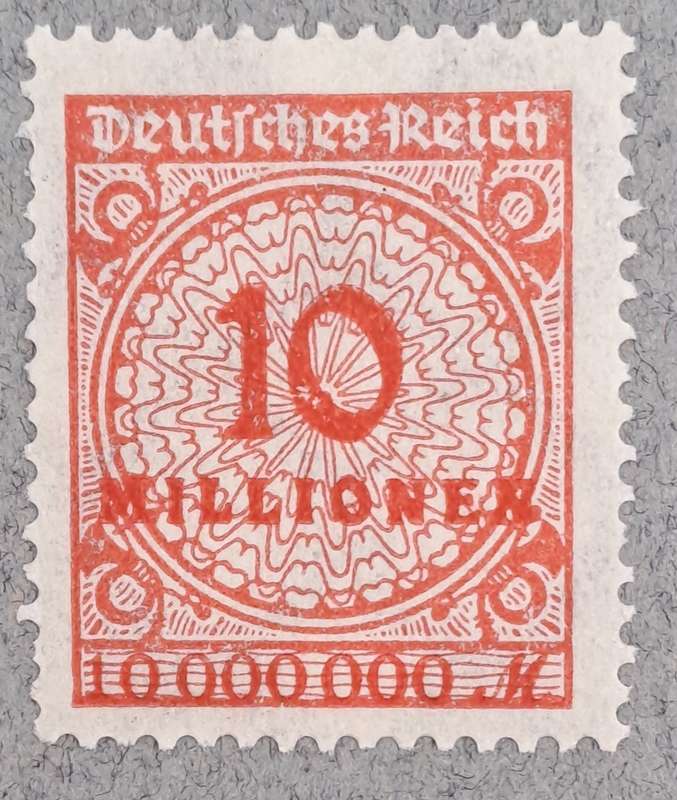 1923 Germany Deutsches Reich 10 Millionen Mark Stamp-Hyper Inflation -Unused