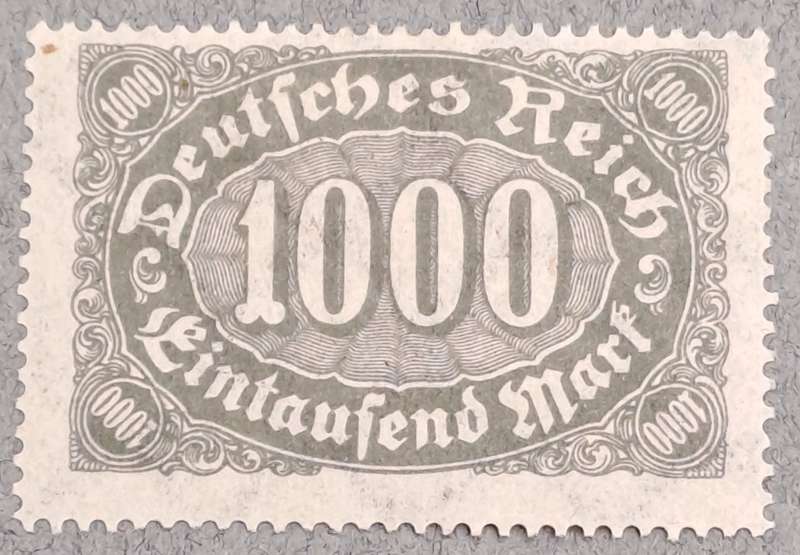 1923 Germany Deutsches Reich 1000 Mark Stamp-Hyper Inflation -Unused