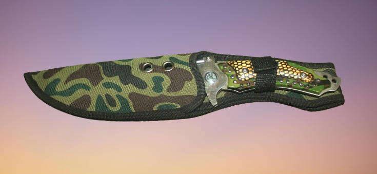 Pre-Owned USA Saber Survival Knife with Canvas Sheath