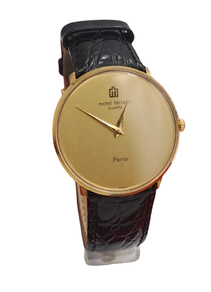 Pre-Owned -Michel Herbelin Paris Ladies Quartz Watch with Leather Strap