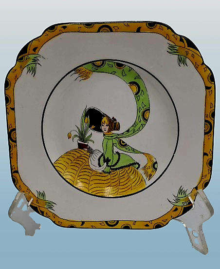 10 Pc's of Antique 1920's Art Deco Melba Bone China Dolly Varden Teaset(incomplete) 6 plates