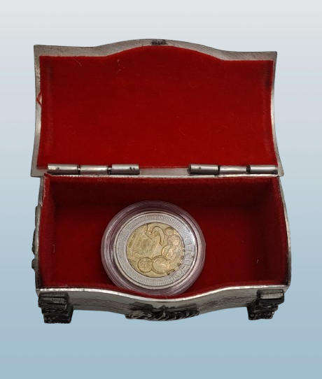 Small BOLIVIA Pewter Trinket Box 7cm x 4cm x 3,5cm