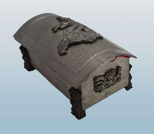 Small BOLIVIA Pewter Trinket Box 7cm x 4cm x 3,5cm