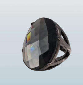 Large Pre-owned Smokey Quartz Dress Ring in a Pandora Box