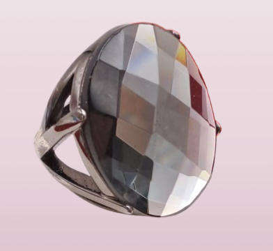Large Pre-owned Smokey Quartz Dress Ring in a Pandora Box