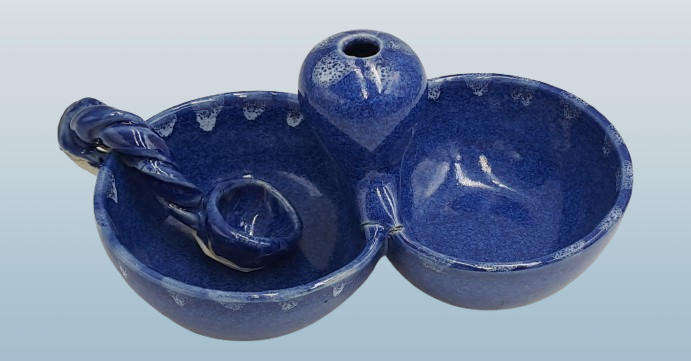 Vintage Ceramic double dish with Spoon