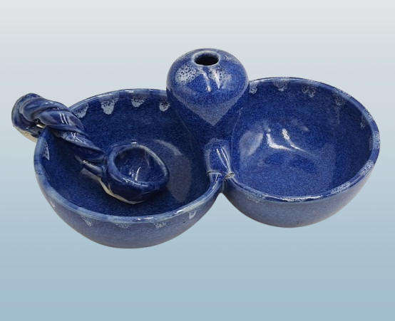 Vintage Ceramic double dish with Spoon