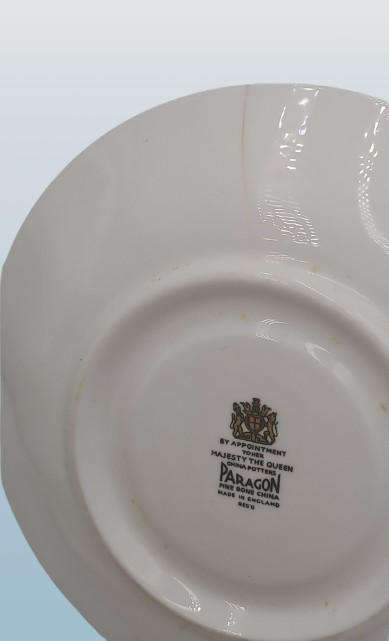 6 Vintage White Paragon Bone China Tea Saucers (one has hairline Crack) By Appointment