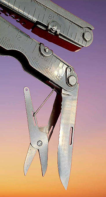 SOG PowerLock Multi-Tool- Compound Leverage Technology-in Leather Pouch