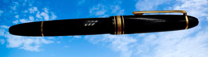 Pre-Owned Mont Blanc Meisterstruct 146 Fountain pen with Medium 4810 14kt Gold Nib-Engraved Air Zimb