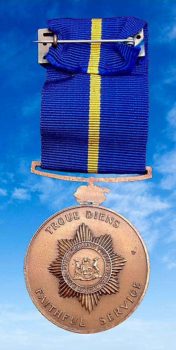 South Africa Police Service Full size medal for Faithful Service 38mm