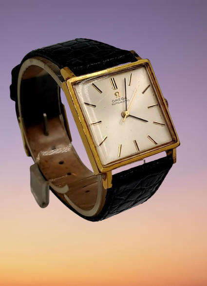 Vintage 1960's Gold Plated Swiss Ladies Omega Automatic Watch 24 Jewels Working-Boxed