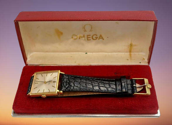 Vintage 1960's Gold Plated Swiss Ladies Omega Automatic Watch 24 Jewels Working-Boxed