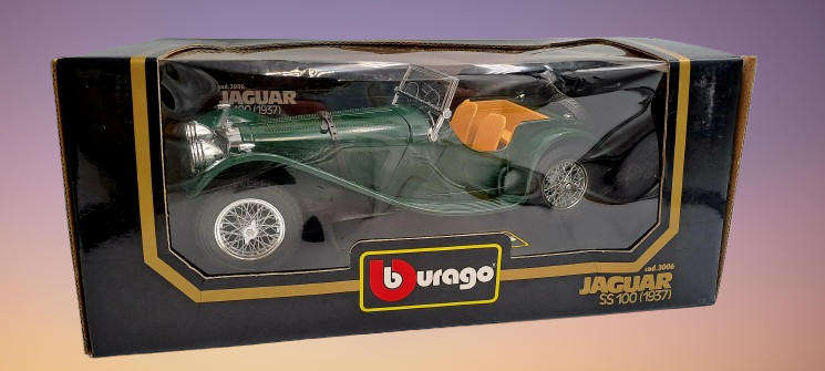 Burago 3006 Jaguar SS 100 (1937), 1/18 Scale -Die-Cast