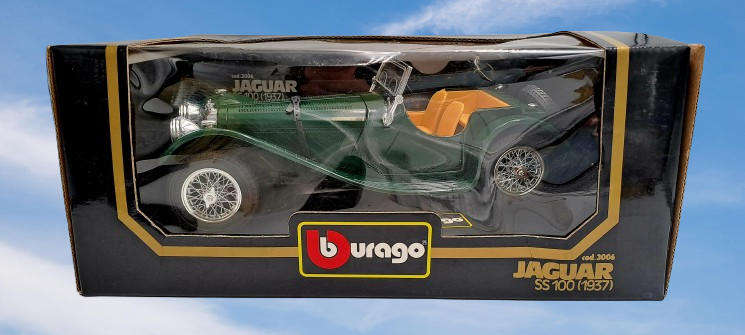 Burago 3006 Jaguar SS 100 (1937), 1/18 Scale -Die-Cast
