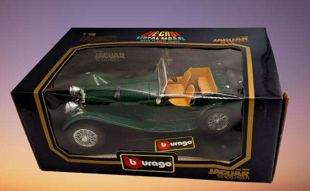 Burago 3006 Jaguar SS 100 (1937), 1/18 Scale -Die-Cast