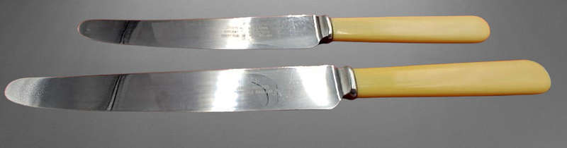 54 Vintage Quality Bone Handle Cutlery Made in Sheffield England in Canteen -12 Joseph Roger Knifes