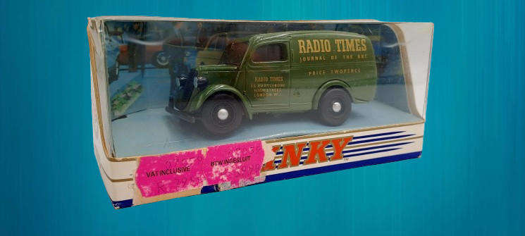1990-Dinky by Matchbox DY-4, 1950 Ford E83W Van, Radio Timesboxed