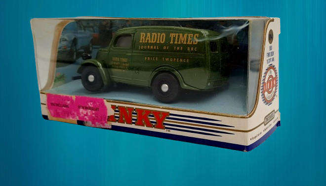 1990-Dinky by Matchbox DY-4, 1950 Ford E83W Van, Radio Timesboxed
