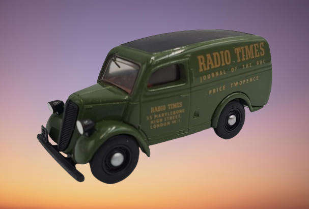 1990-Dinky by Matchbox DY-4, 1950 Ford E83W Van, Radio Timesboxed