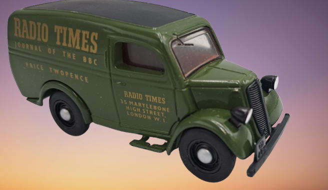 1990-Dinky by Matchbox DY-4, 1950 Ford E83W Van, Radio Timesboxed