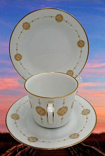 18pc Vintage 1967 to 1980 Noritake 6808 Sovereign (6 Tea Trio's)- Unused ..still in Box -Japan