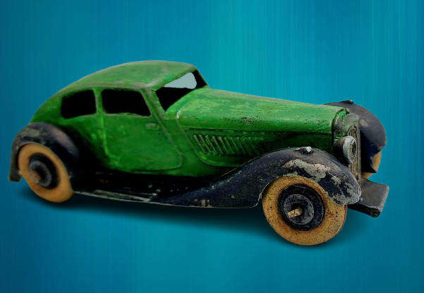 Rare Pre-War Vintage Dinky Toys 36d Rover Streamline Saloon Made in England MECCANO Ltd-No Box