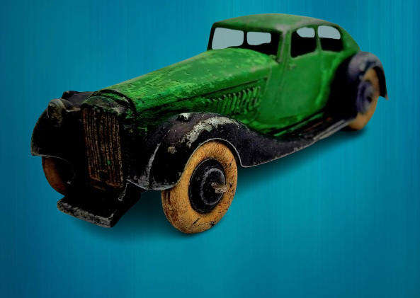 Rare Pre-War Vintage Dinky Toys 36d Rover Streamline Saloon Made in England MECCANO Ltd-No Box
