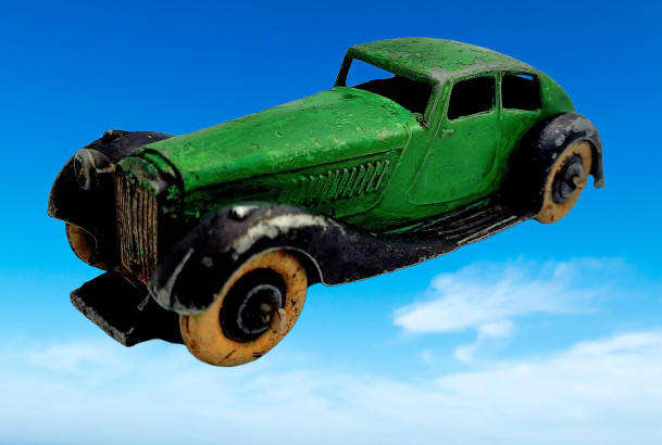 Rare Pre-War Vintage Dinky Toys 36d Rover Streamline Saloon Made in England MECCANO Ltd-No Box