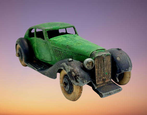 Rare Pre-War Vintage Dinky Toys 36d Rover Streamline Saloon Made in England MECCANO Ltd-No Box