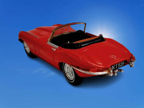 1990 Matchbox Dinky 1/43 Scale DY-18 - 1969 Jaguar E Type Mk1 1/2 - Red-
