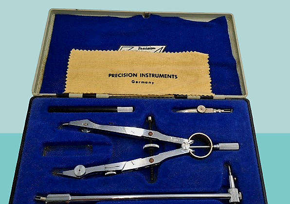 Vintage DRAFTEX 200A Drafting Set made in West Germany in Case -Precision Tools