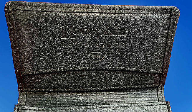 Leather Roche Card wallet - Rocephin ceftiexone