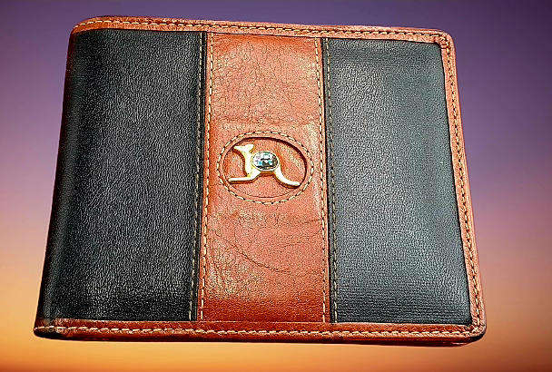 Pre-Owned Men's Basically Black Leather Wallet Black Genuine Leather-Australia