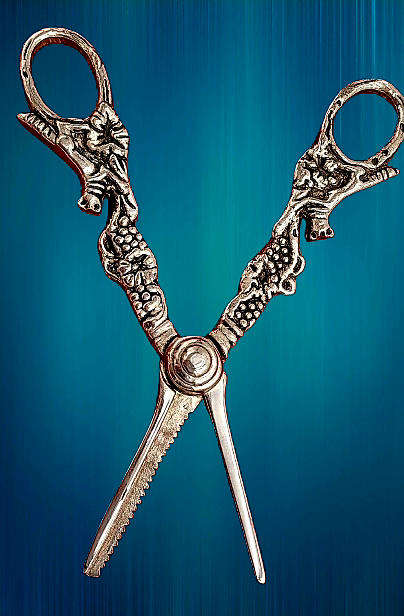 Vintage Foxes Pattern Grape Shears , Figural Silver plated Grape Scissors,Victorian Style